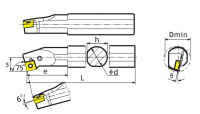 Расточной резец S40V-PSKNR12