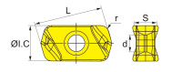 Пластина фрезерная LNMU0303ZER - HS UP600