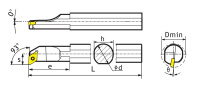Расточной резец S32S-SDUCR11