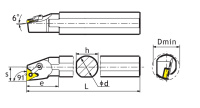 Расточной резец S40T-MTFNR16