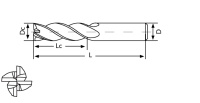 Фреза твердосплавная 4Z D1,5x50x4,5 55HRc