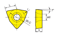 Пластина сверлильная WCMX 06T308-SM UP600